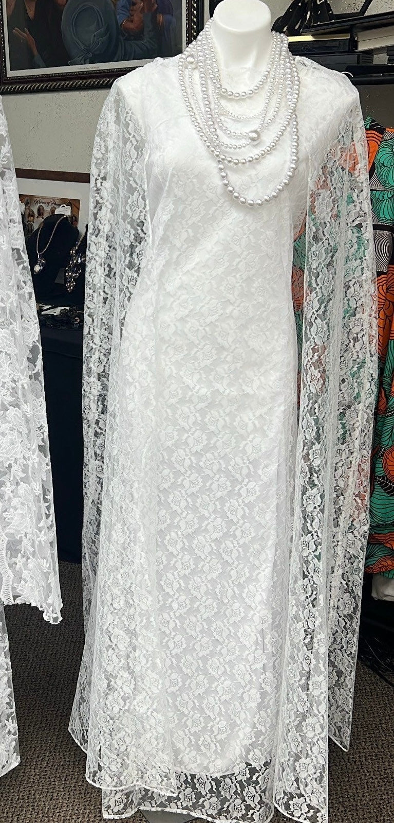 Lace Cape Dress