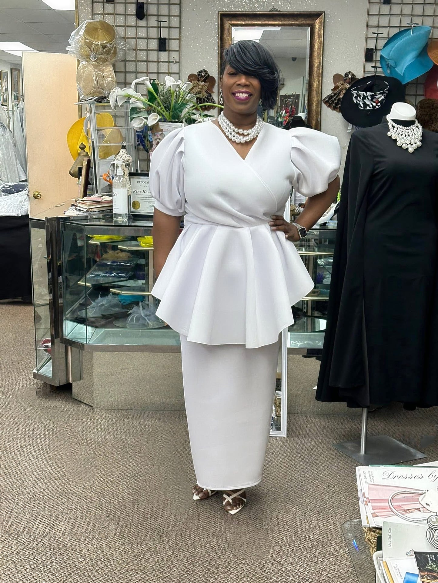 Peplum Scuba Skirt Set